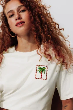 Promod T-shirt brodé Femme - Ecru Best Sale