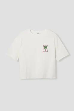 Promod T-shirt brodé Femme - Ecru Best Sale