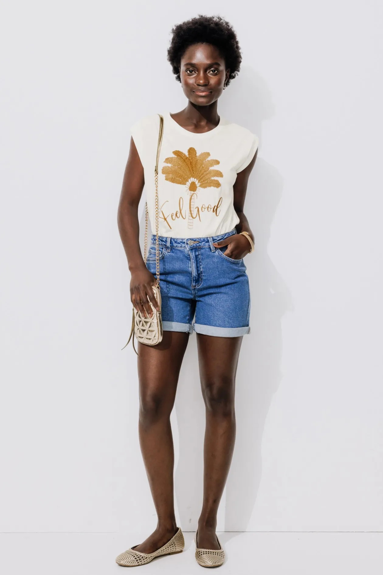 Promod T-shirt brodé Femme - Imprimé écru Impriméécru Online