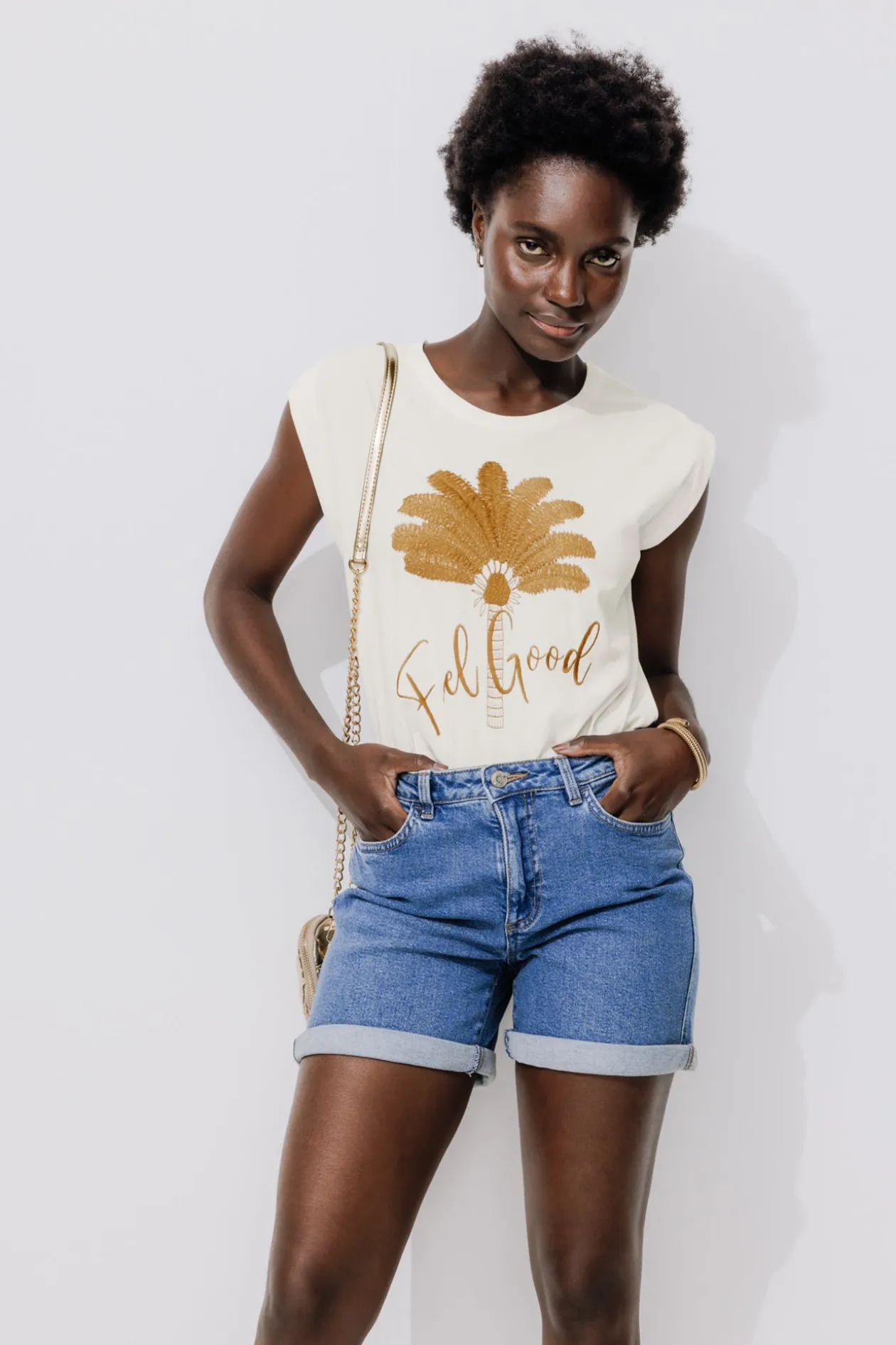 Promod T-shirt brodé Femme - Imprimé écru Impriméécru Online