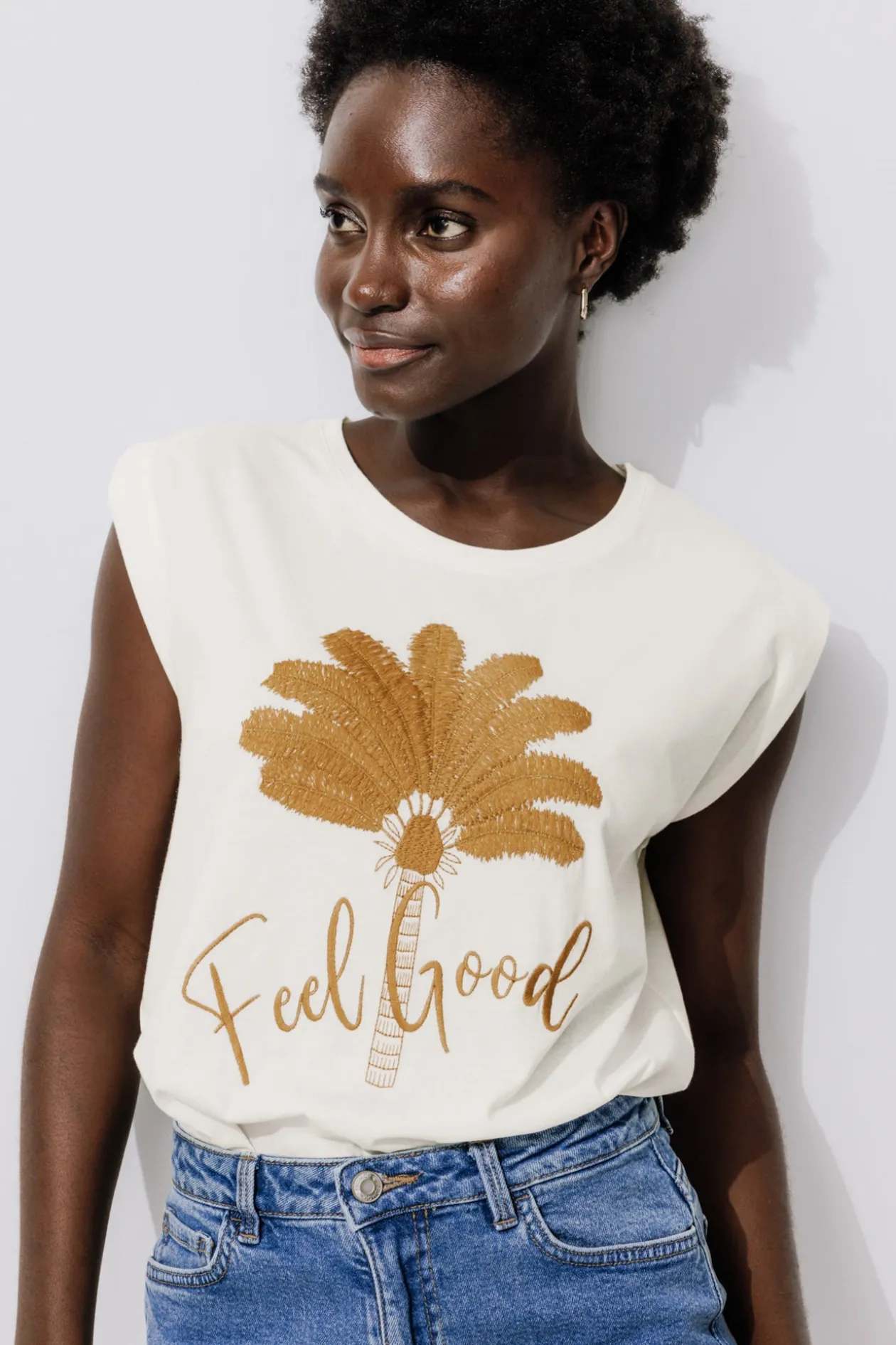 Promod T-shirt brodé Femme - Imprimé écru Impriméécru Online