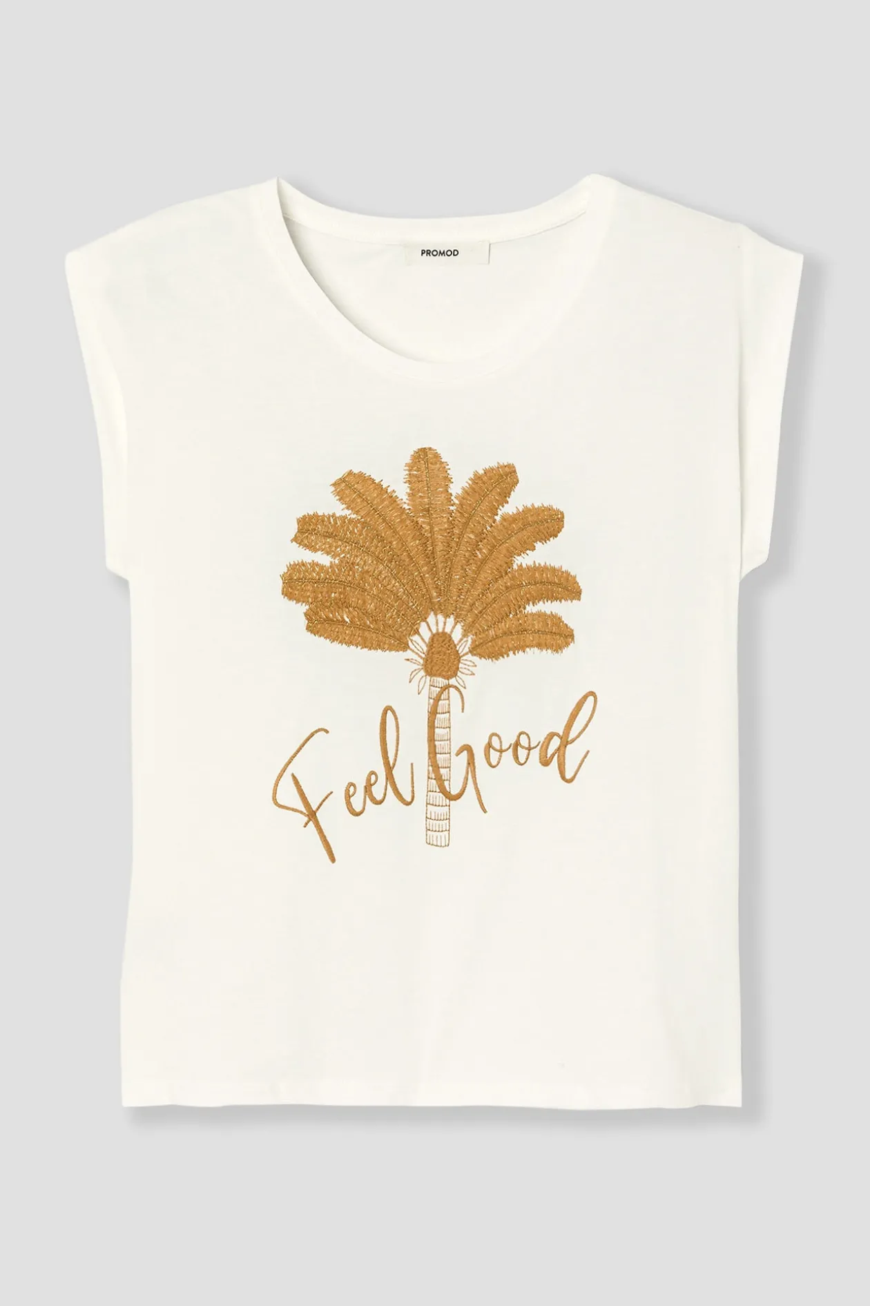 Promod T-shirt brodé Femme - Imprimé écru Impriméécru Online