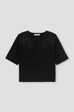 Promod T-shirt brodé Femme - Noir Cheap