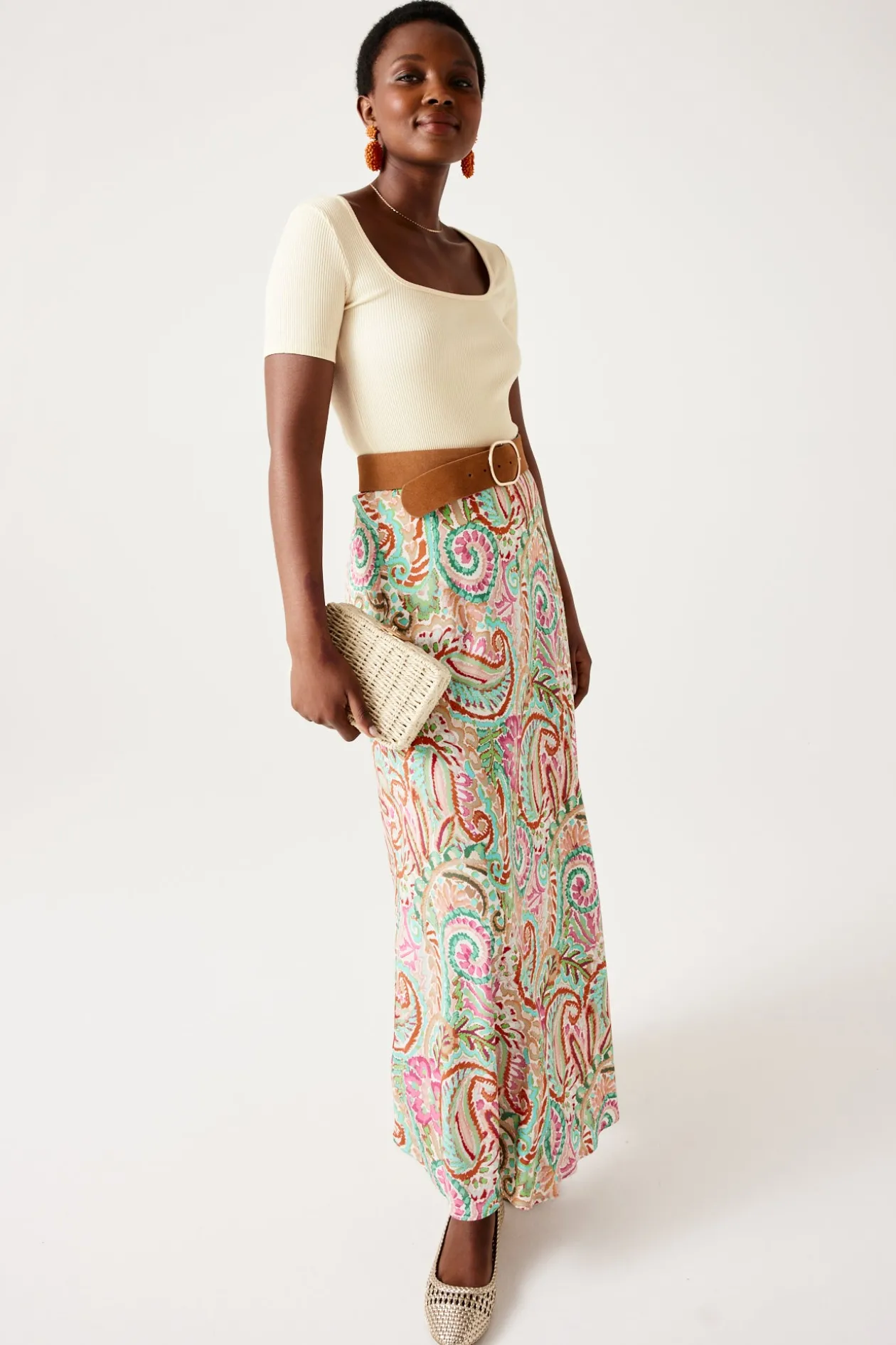 Promod T-shirt col carré Femme - Beige Best Sale