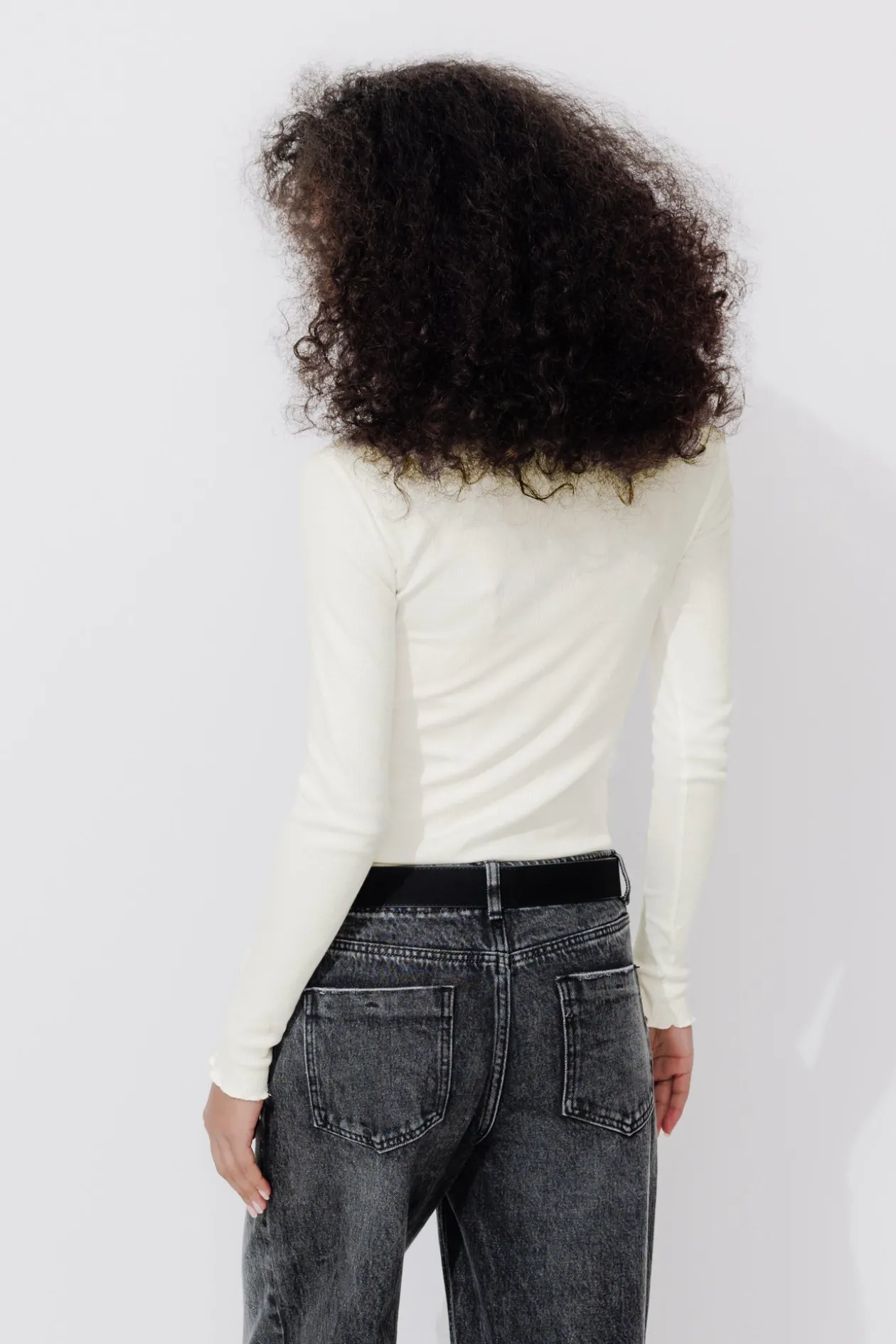 Promod T-shirt col montant Femme - Ecru Fashion