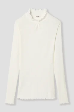Promod T-shirt col montant Femme - Ecru Fashion