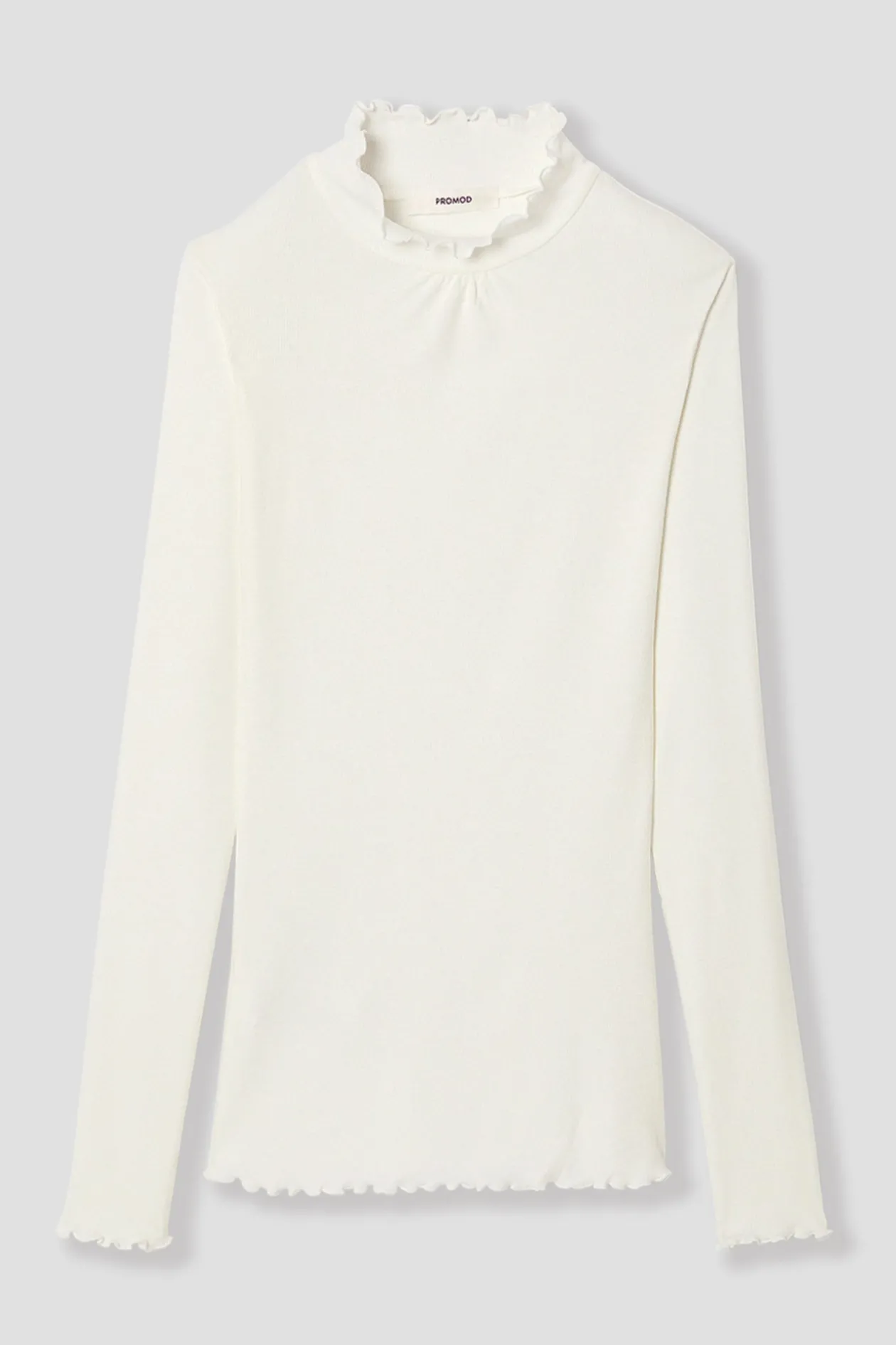 Promod T-shirt col montant Femme - Ecru Fashion
