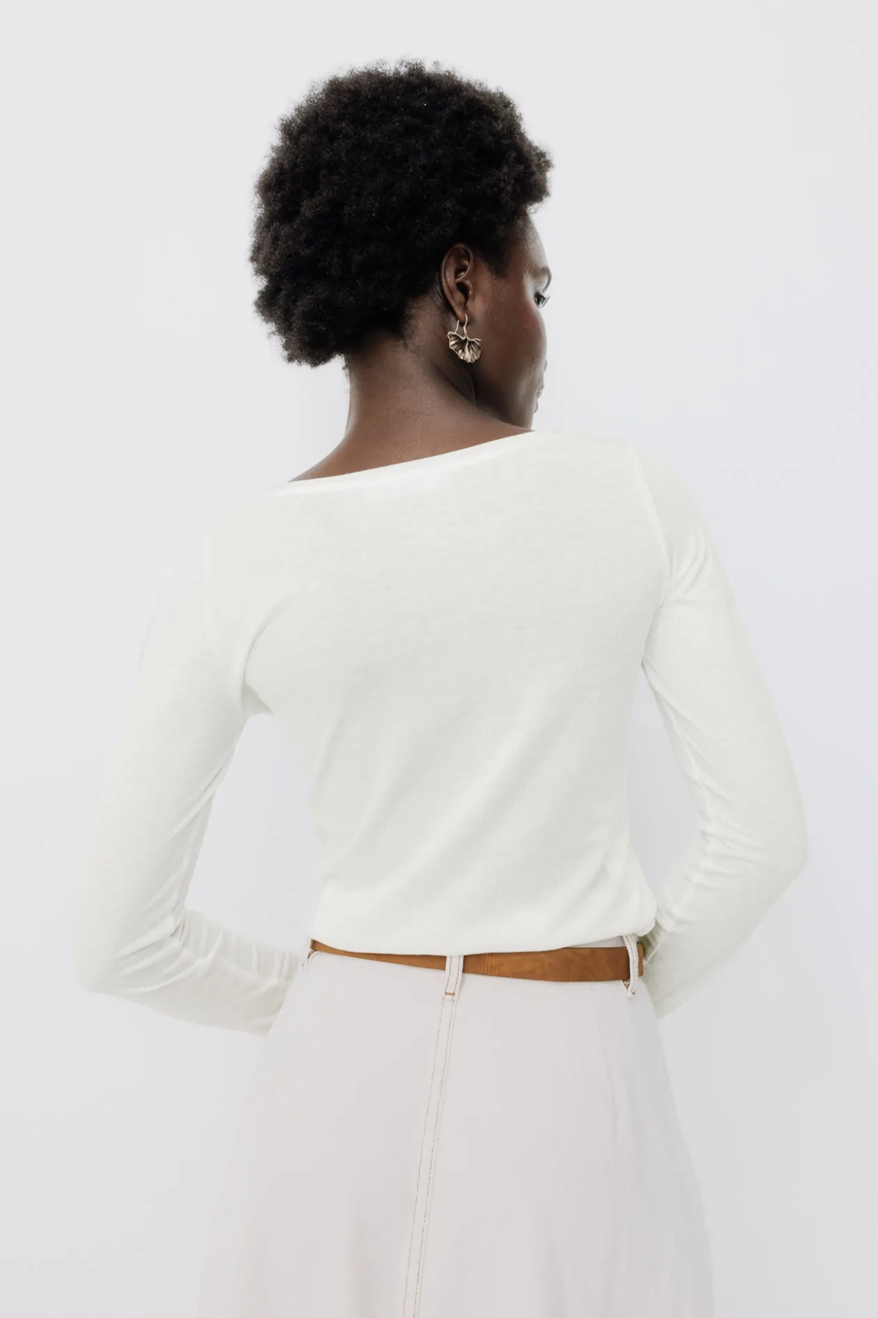 Promod T-shirt col rond Femme - Ecru Shop