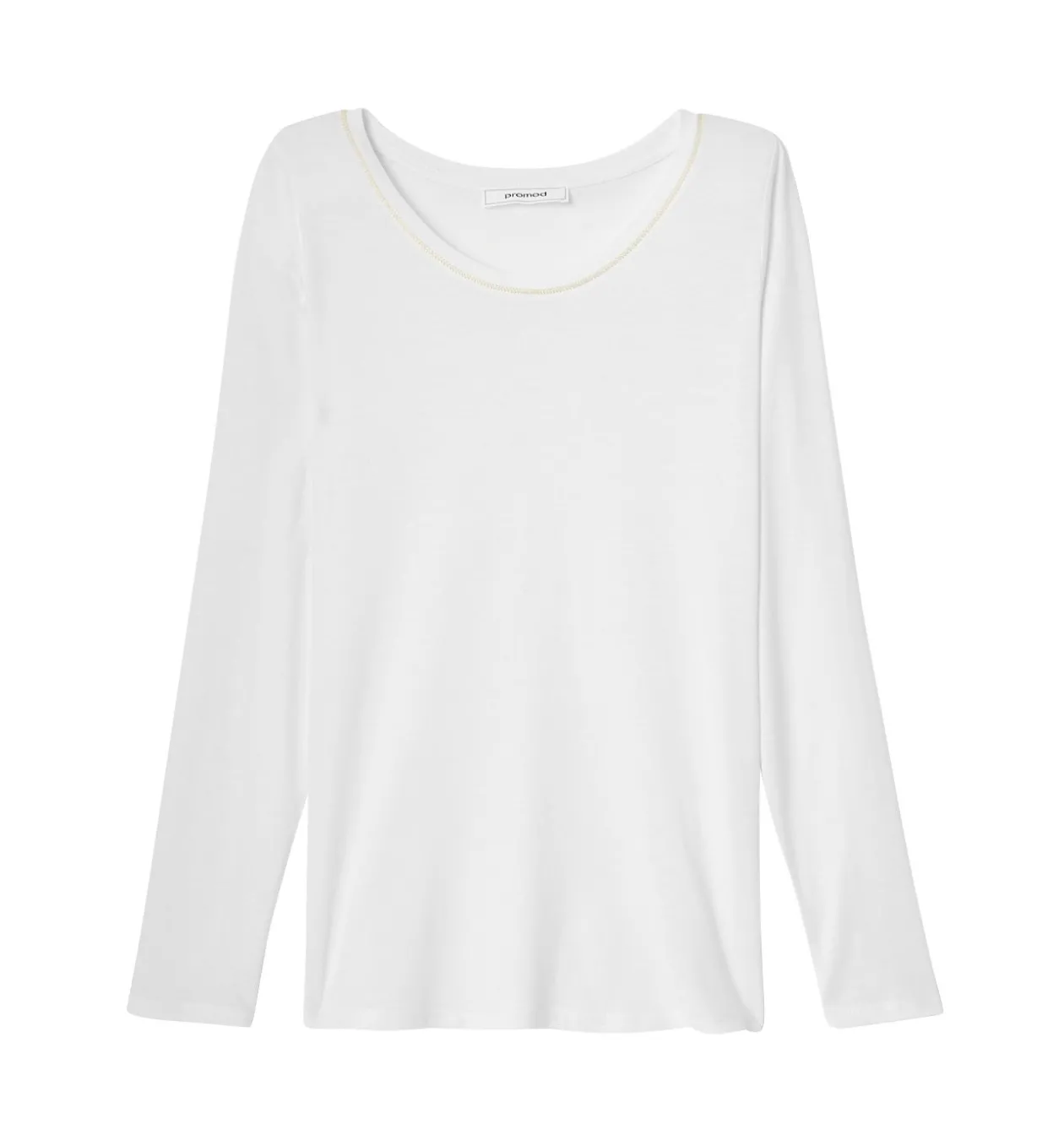 Promod T-shirt col rond Femme - Ecru Outlet