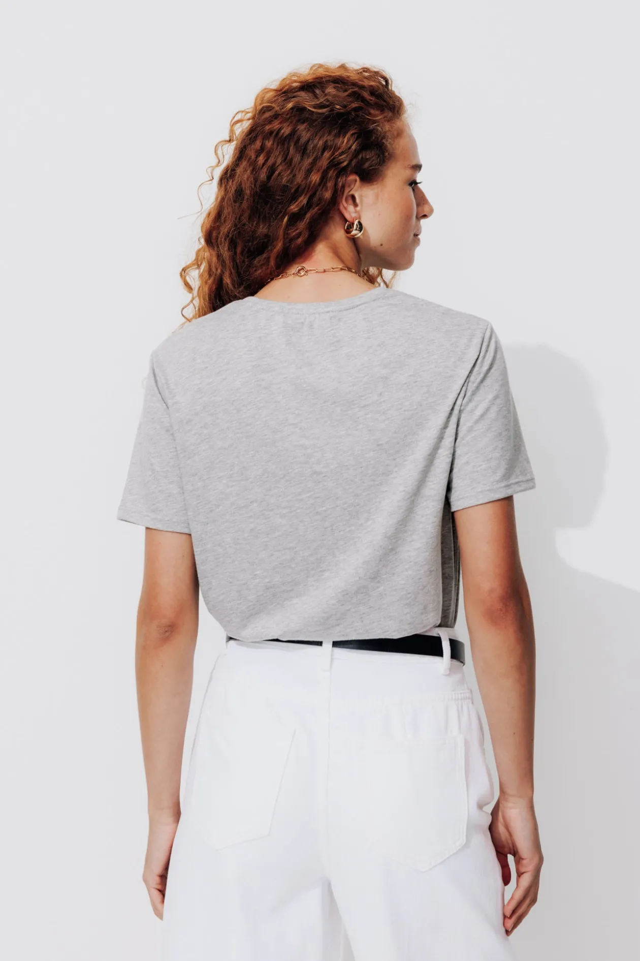 Promod T-shirt col rond Femme - Gris clair Grisclair Best