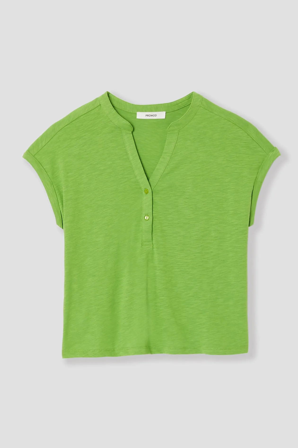 Promod T-shirt col tunisien Femme - Vert New