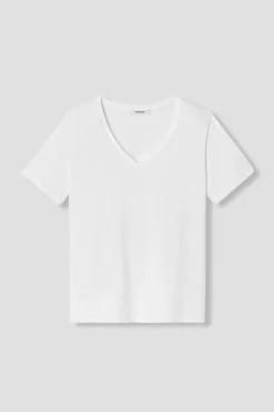 Promod T-shirt col V éco-conçu - Blanc Best Sale