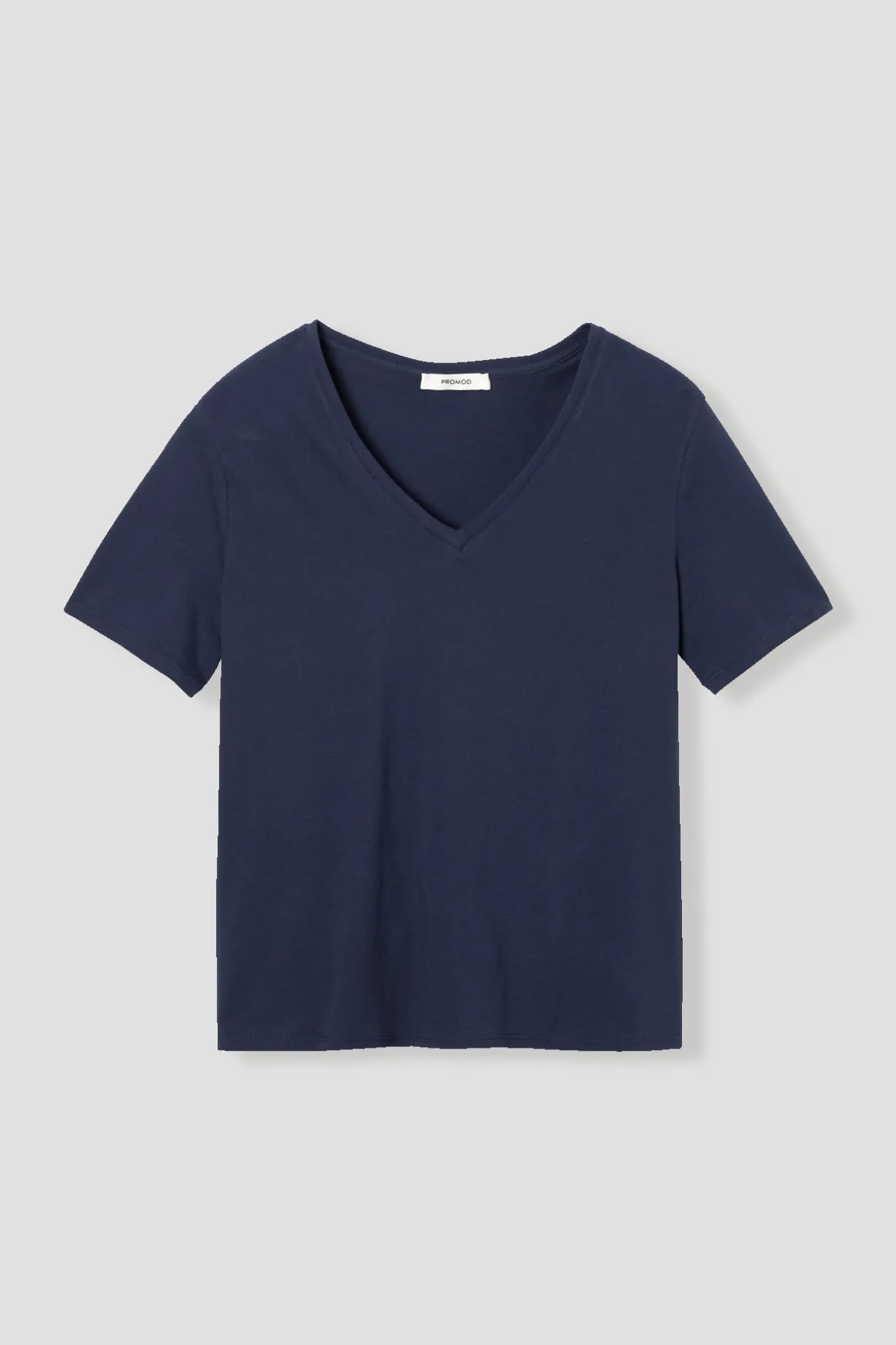 Promod T-shirt col V éco-conçu - Marine Online