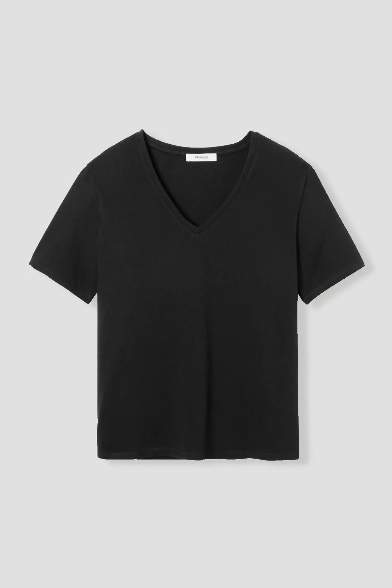 Promod T-shirt col V éco-conçu - Noir Best