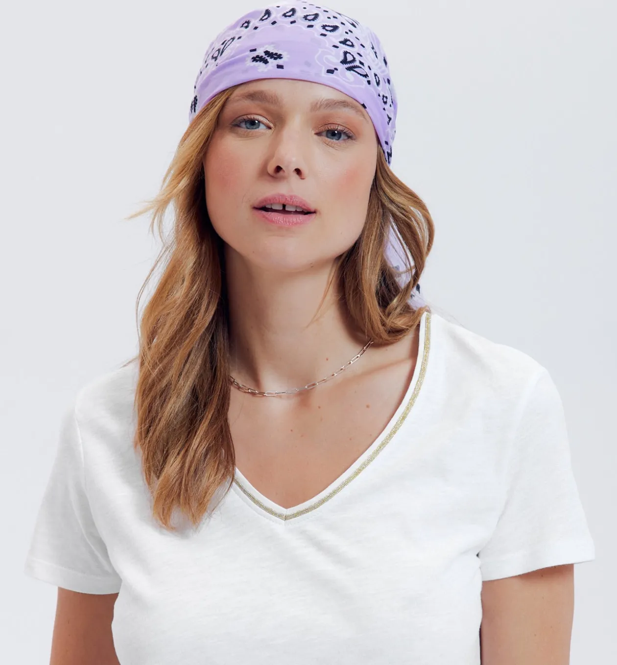 Promod T-shirt col V Femme - Blanc Cheap