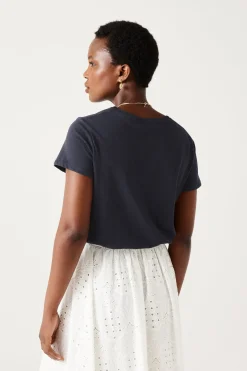 Promod T-shirt col V Femme - Marine Flash Sale