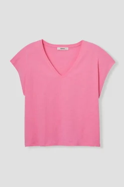 Promod T-shirt col V Femme - Rose Best Sale