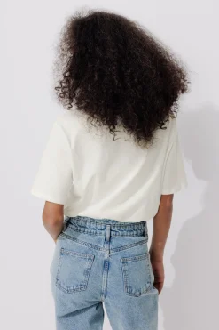 Promod T-shirt cœur brodé Femme - Ecru Discount