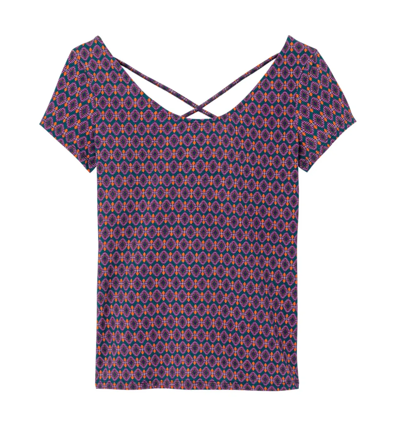 Promod T-shirt décolleté rond - Imprimé marine Imprimémarine Cheap