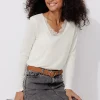 Promod T-shirt détail dentelle Femme - Ecru Cheap