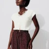Promod T-shirt détail dentelle Femme - Blanc Flash Sale