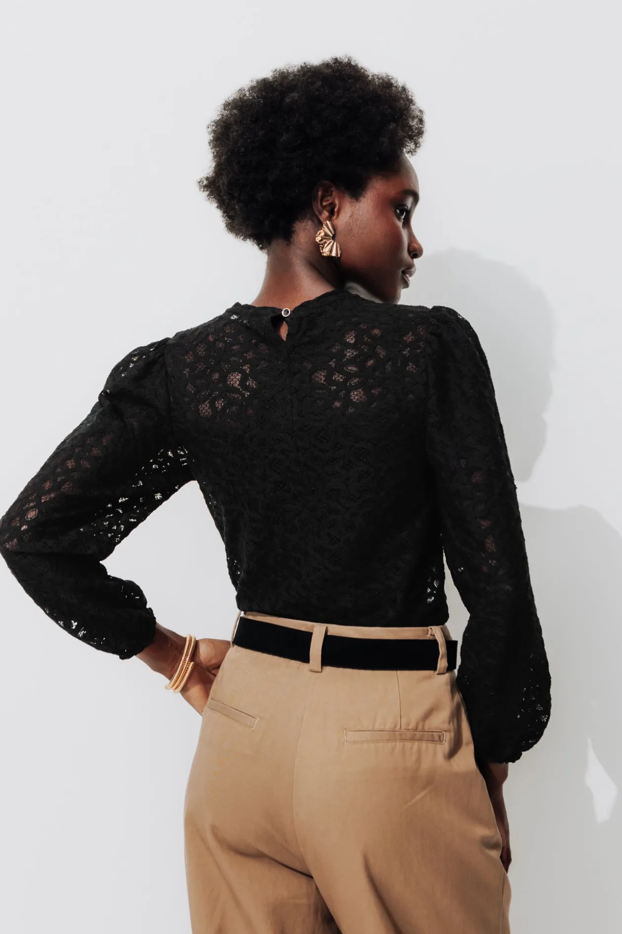 Promod T-shirt en dentelle Femme - Noir Online