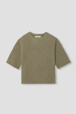 Promod T-shirt fluffy pailleté Femme - Kaki Hot