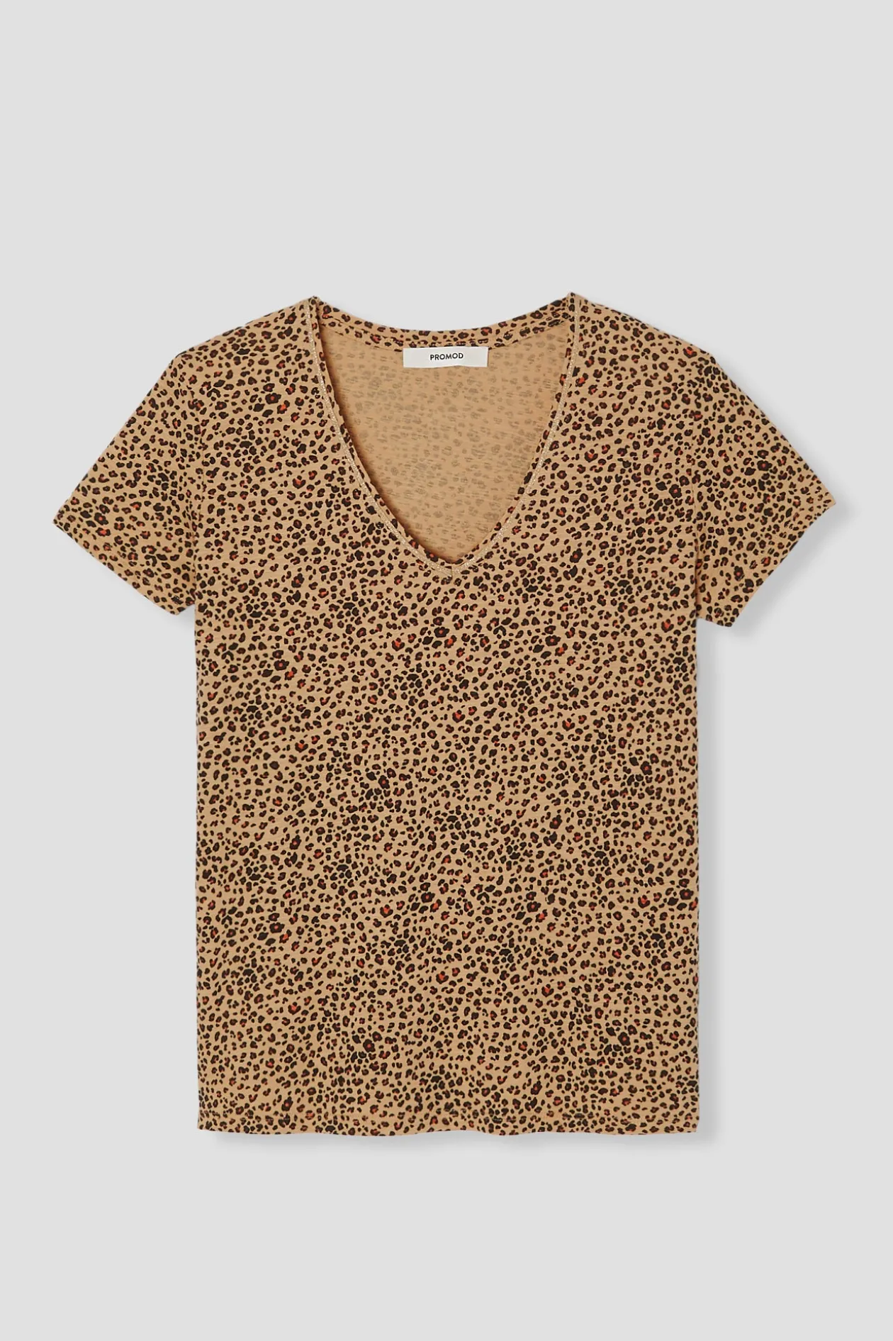 Promod T-shirt léopard col V Femme - Imprimé beige Imprimébeige Fashion