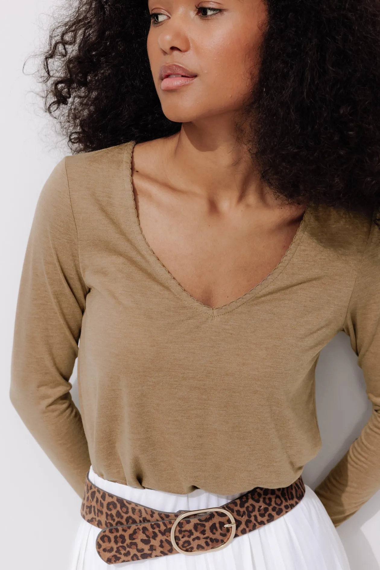 Promod T-shirt manches longues Femme - Sable Outlet