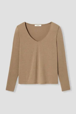 Promod T-shirt manches longues Femme - Sable Outlet