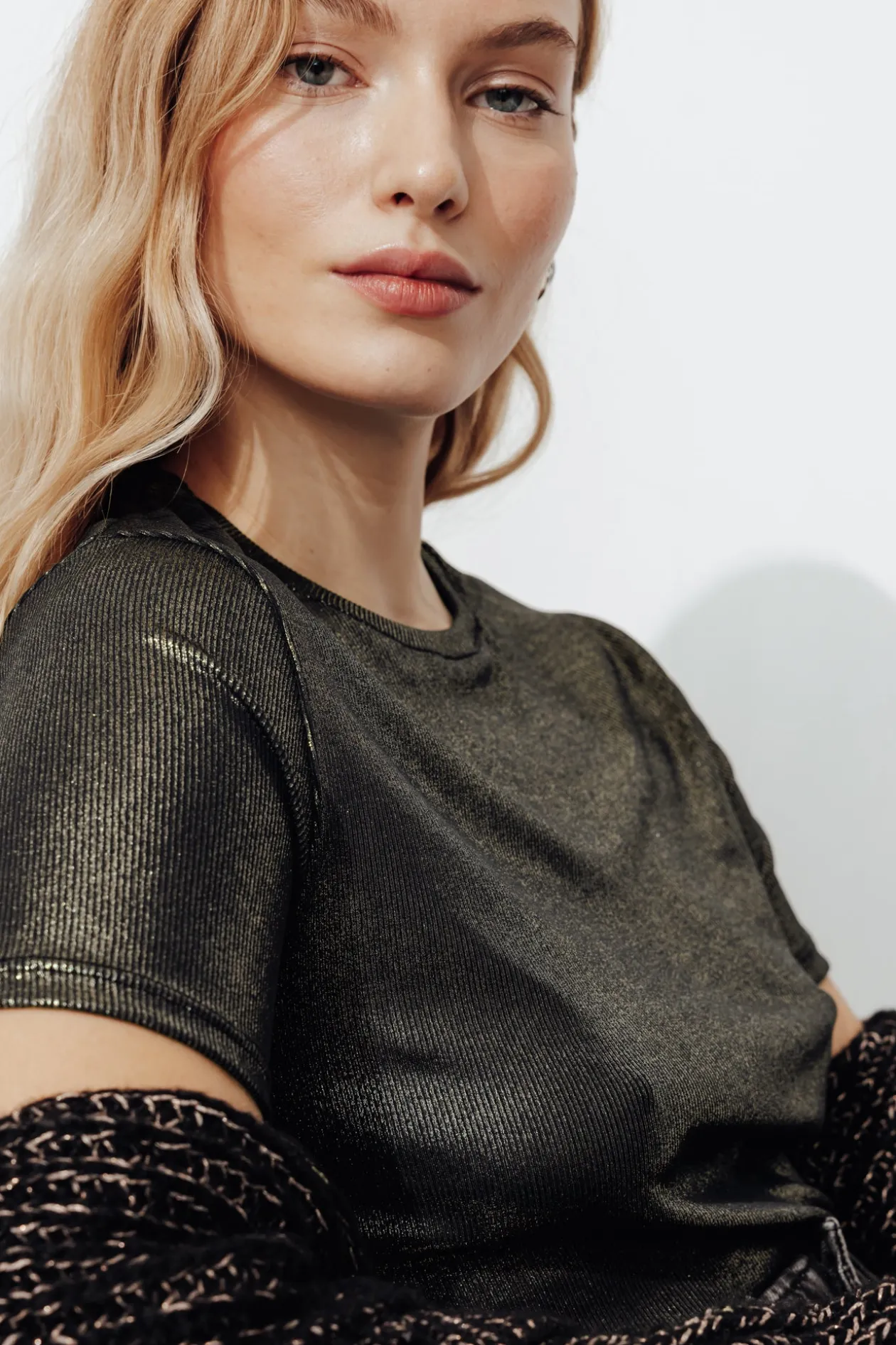 Promod T-shirt pailleté Femme - Gris Cheap