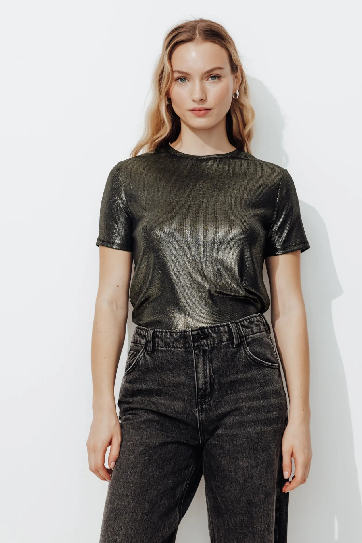 Promod T-shirt pailleté Femme - Gris Cheap