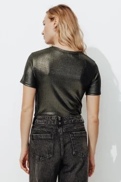 Promod T-shirt pailleté Femme - Gris Cheap