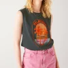 Promod T-shirt sans manches Femme - Imprimé gris Imprimégris Fashion