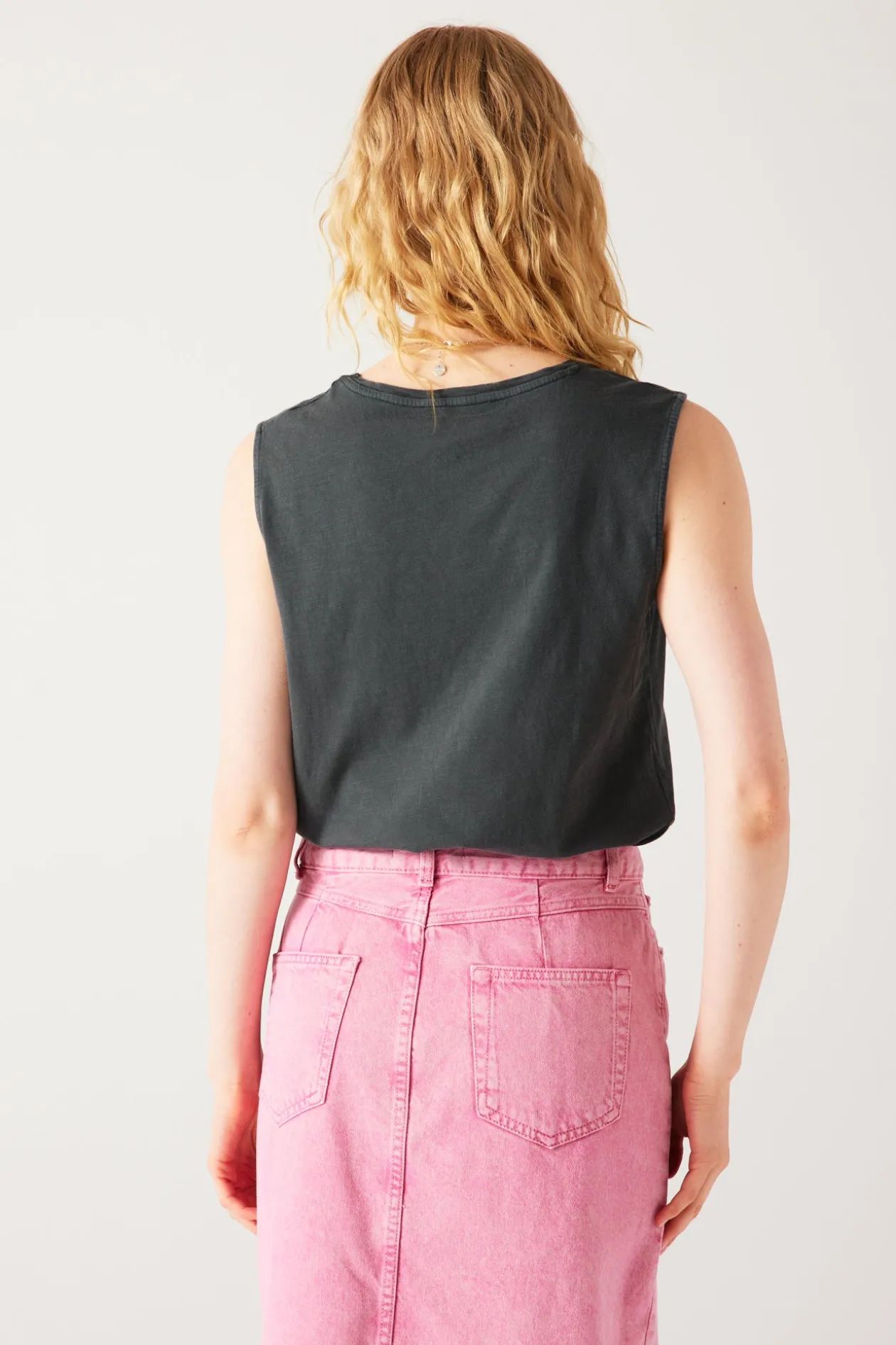 Promod T-shirt sans manches Femme - Imprimé gris Imprimégris Fashion