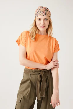 Promod T-shirt uni Femme - Orange Hot