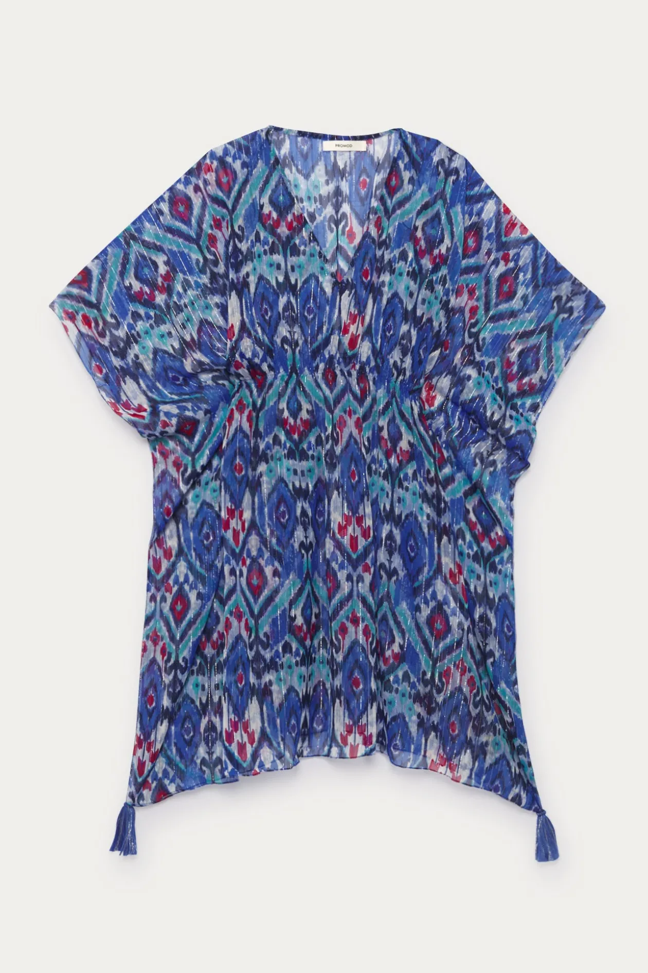 Promod Tunique de plage Femme - Imprimé bleu Imprimébleu Flash Sale