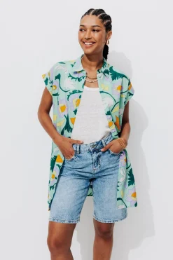 Promod Tunique imprimée Femme - Imprimé vert clair Imprimévertclair Online