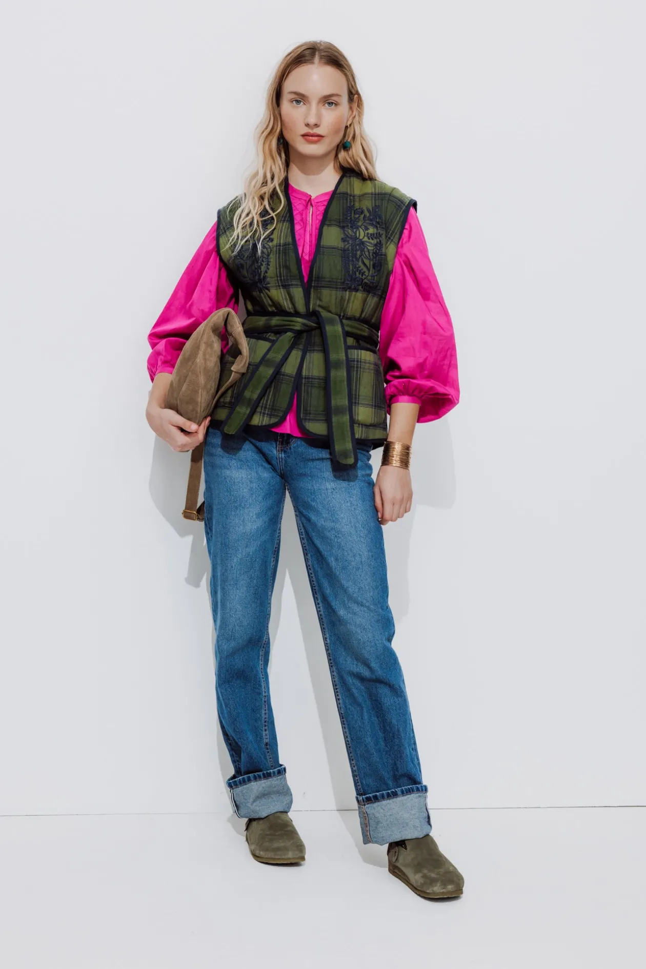 Promod Veste à carreaux sans manches - Carreaux multicolores Carreauxmulticolores Cheap