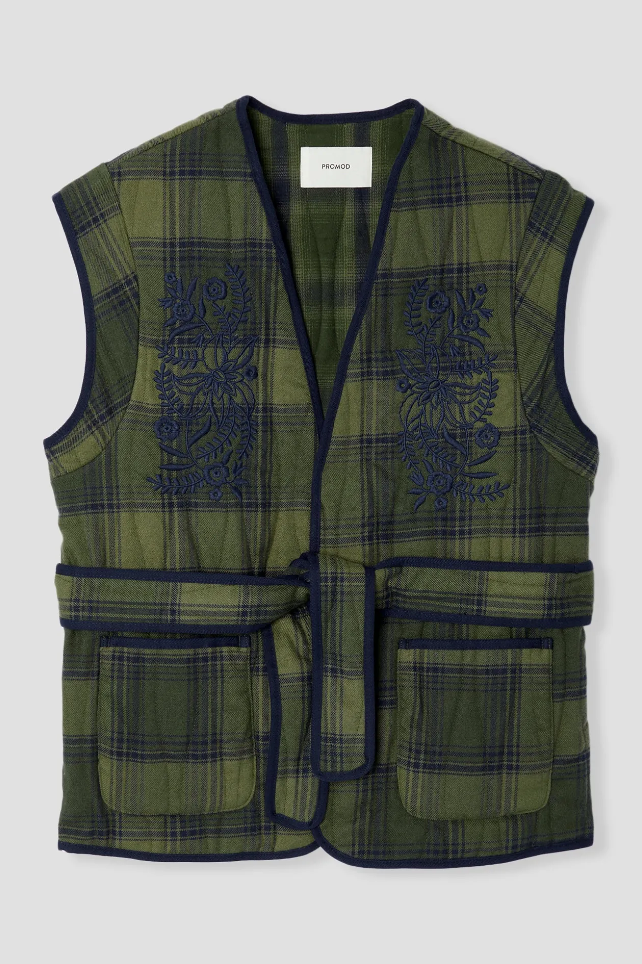 Promod Veste à carreaux sans manches - Carreaux multicolores Carreauxmulticolores Cheap