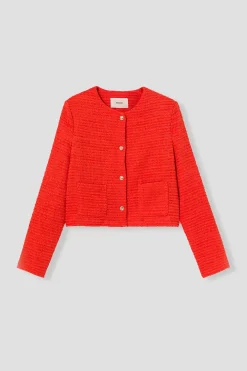 Promod Veste courte tweedée Femme - Rouge Best