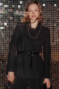 Promod Veste de tailleur côtelée - Noir Outlet
