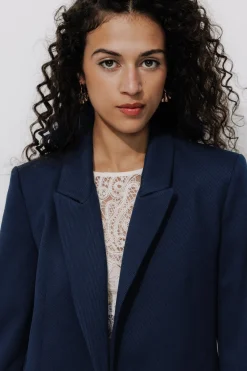 Promod Veste de tailleur côtelée - Marine Discount