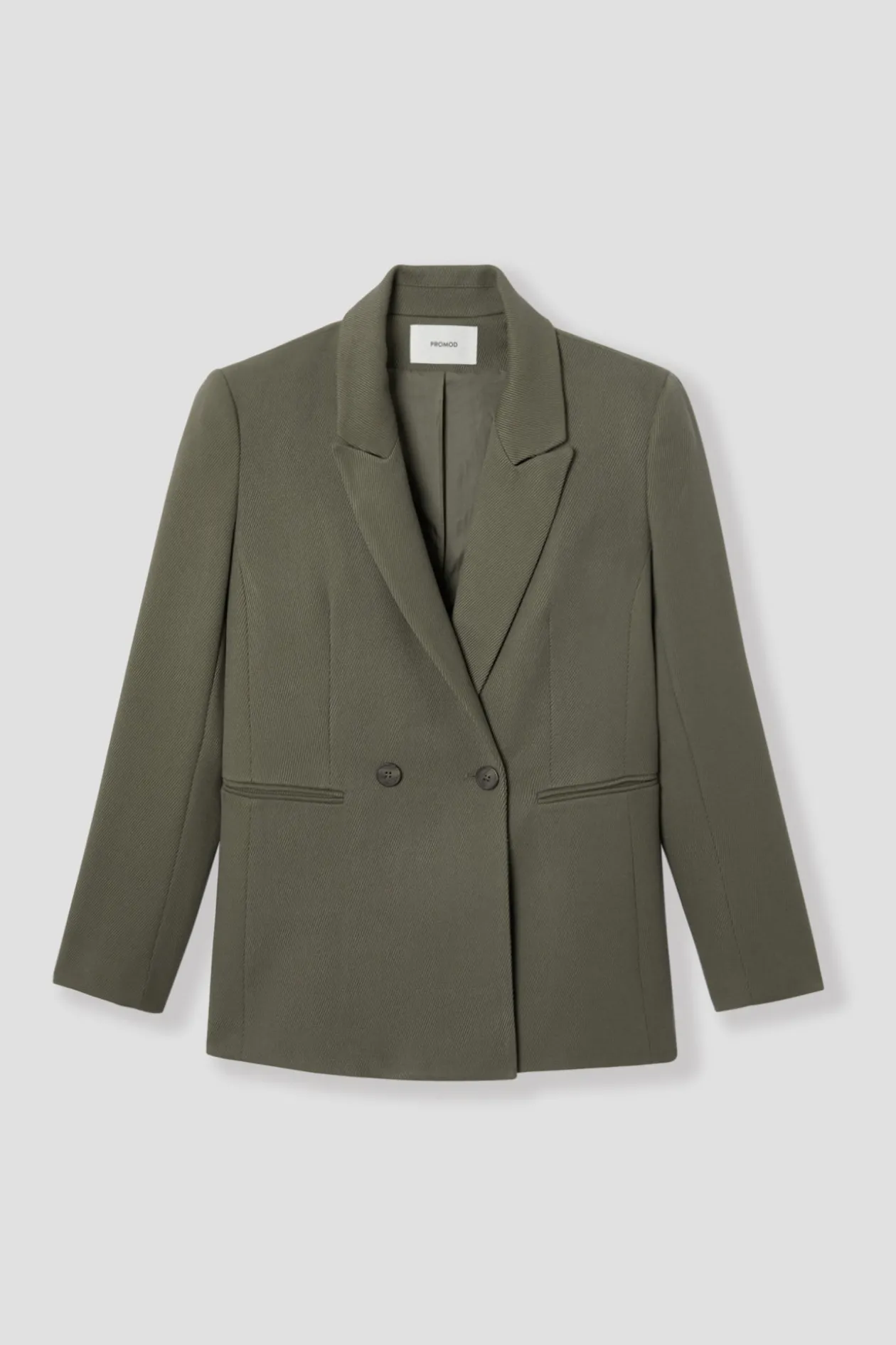 Promod Veste de tailleur côtelée - Kaki Best