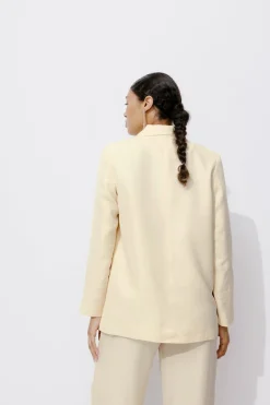Promod Veste de tailleur en lyocell - Ecru Cheap