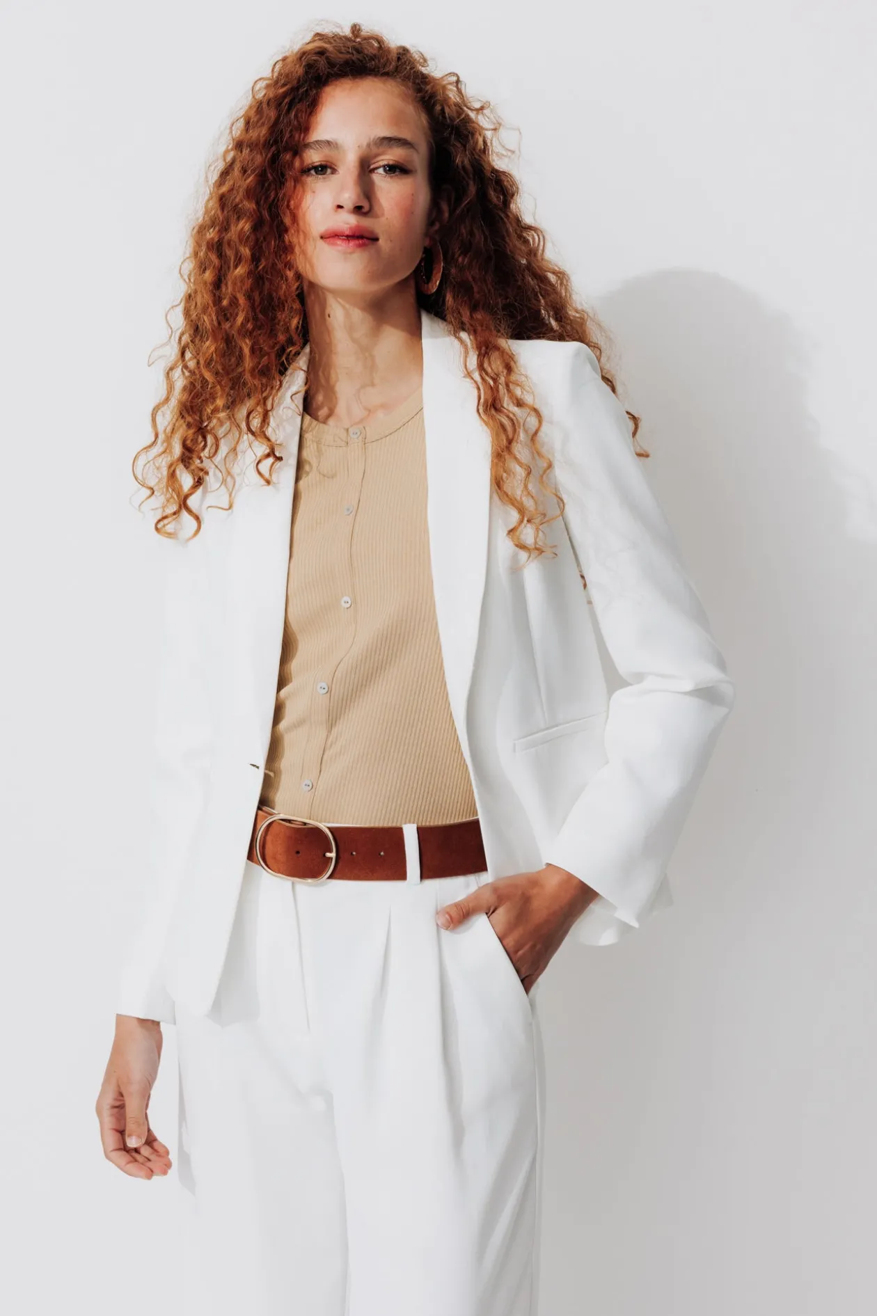 Promod Veste de tailleur Femme - Ecru Discount