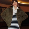 Promod Veste droite courte Femme - Kaki Flash Sale
