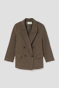 Promod Veste en feutrine Femme - Marron Discount