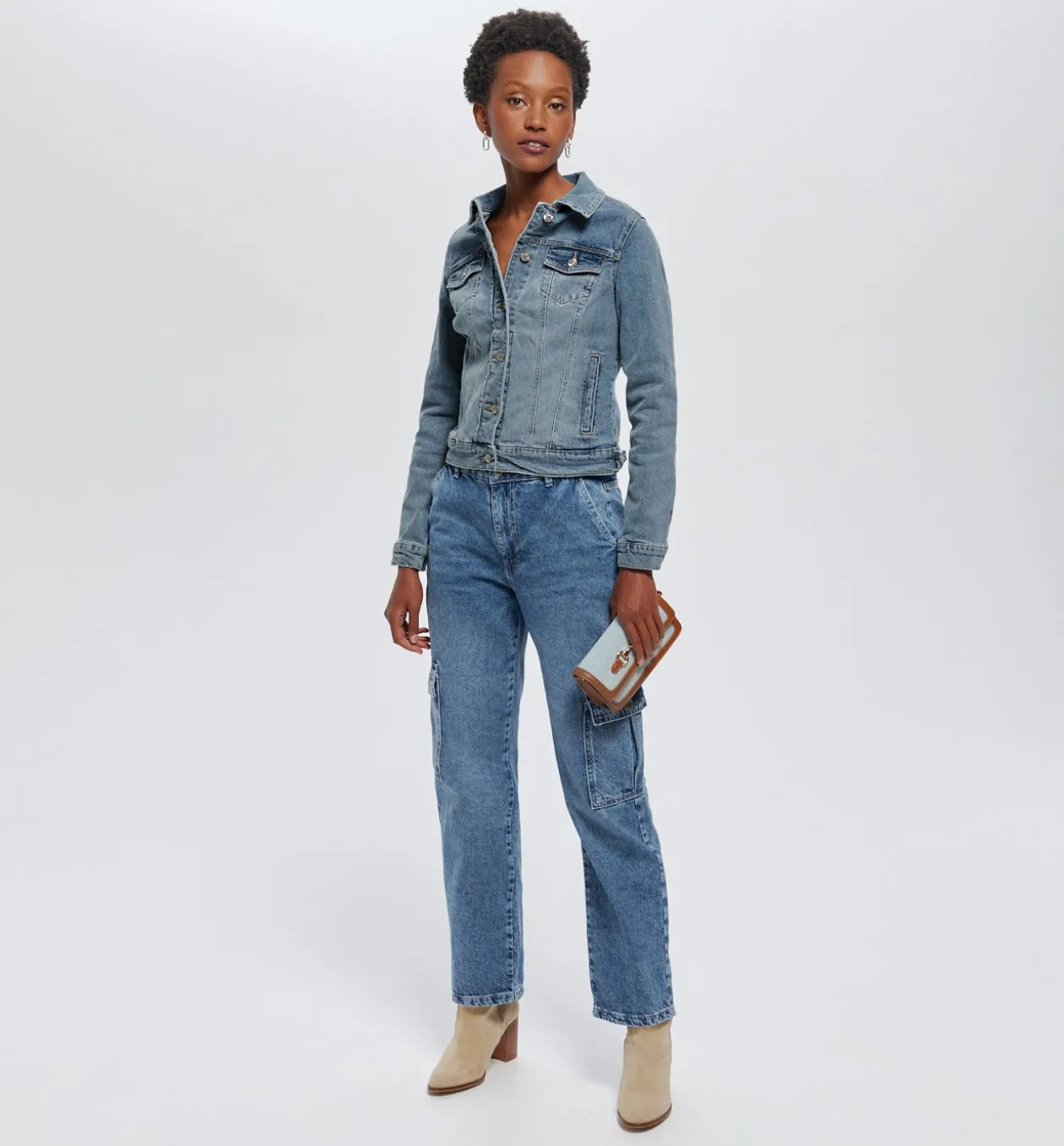 Promod Veste en jean Femme - Jean moyen Jeanmoyen Flash Sale