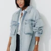Promod Veste en jean oversize Femme - Jean moyen Jeanmoyen Shop